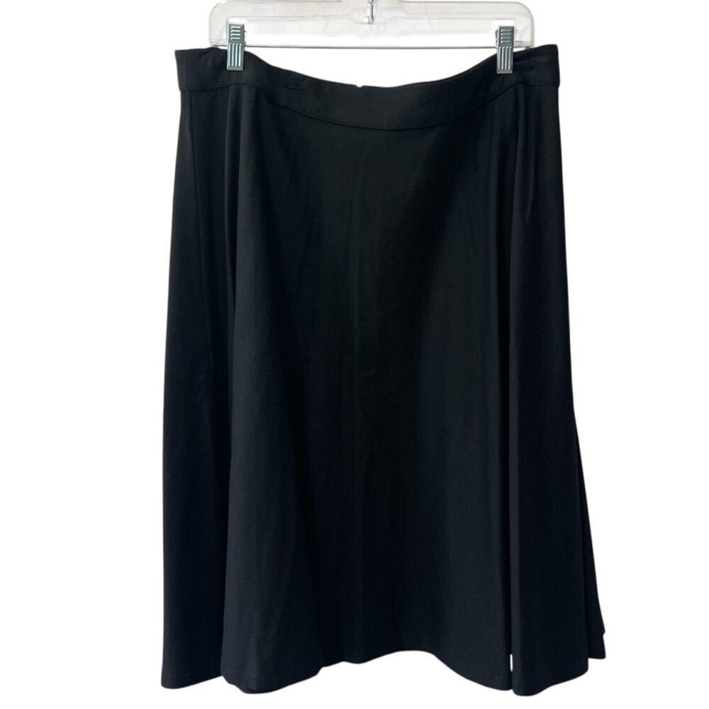 Eloquii A line Knit Ponte Below The Knee Skirt Black Size 16